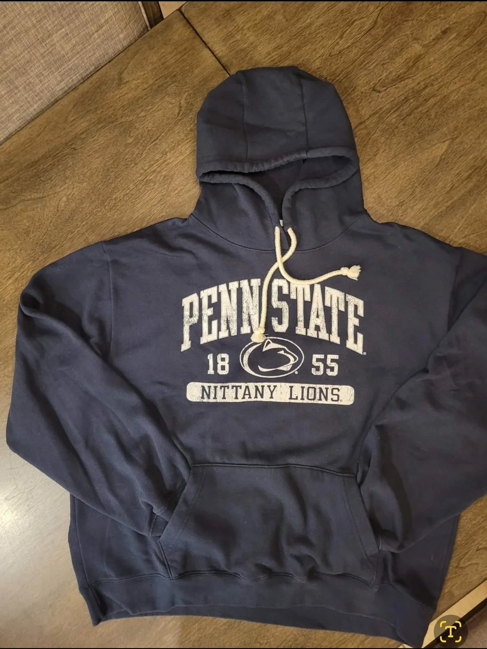 League Navy Blue Penn State Pullover Hoodie with White Logo